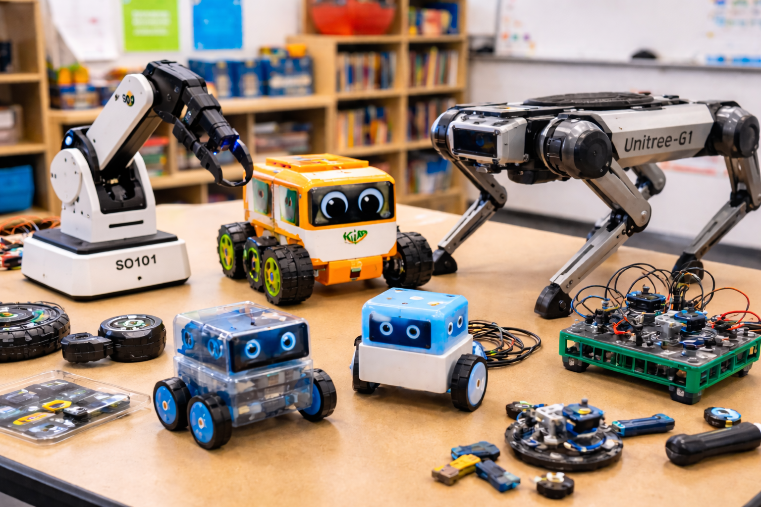 Robot reading a book